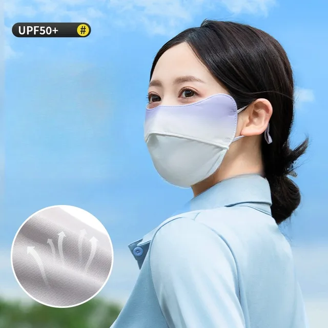 Mesh Ice Silk Face Scarf Elastic Solid Color UV Protection Anti-uv  Cover New Trend  Mask Face Scarves Sunscreen Veil 1