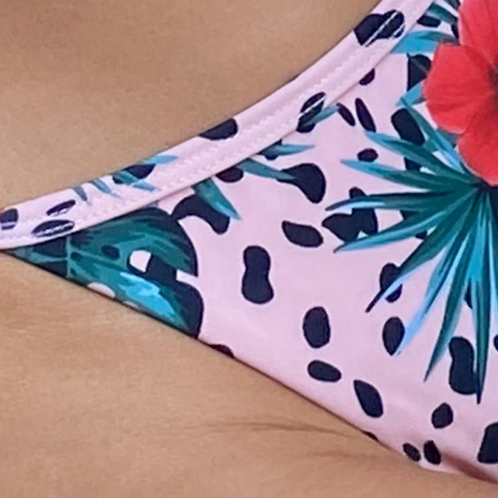 3pack Floral Print Halter Bikini Swimsuit & Beach Skirt Brazilian Bathing Suit Two Piece Swim Suit Female Mujer