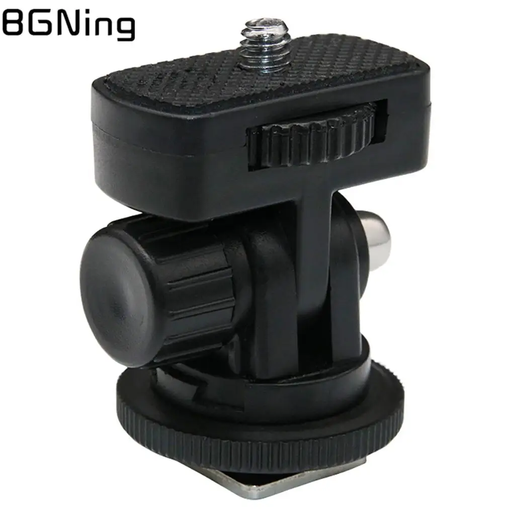 พลาสติกร้อนเย็นรองเท้าฐานปรับล็อคได้ 1/4 สกรูอะแดปเตอร์สําหรับกล้อง DLSR CAGE RIG Monitor แฟลชเติมแสงวงเล็บ 1