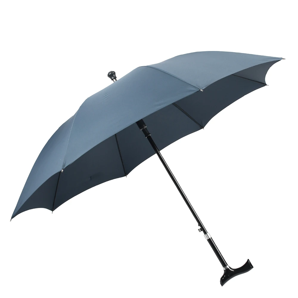 Adjustable Crutch Umbrella Old Man Walking Stick Sun Clear Umbrella windproof Gift Climbing Rain Umbrellas Guarda Chuva SY287