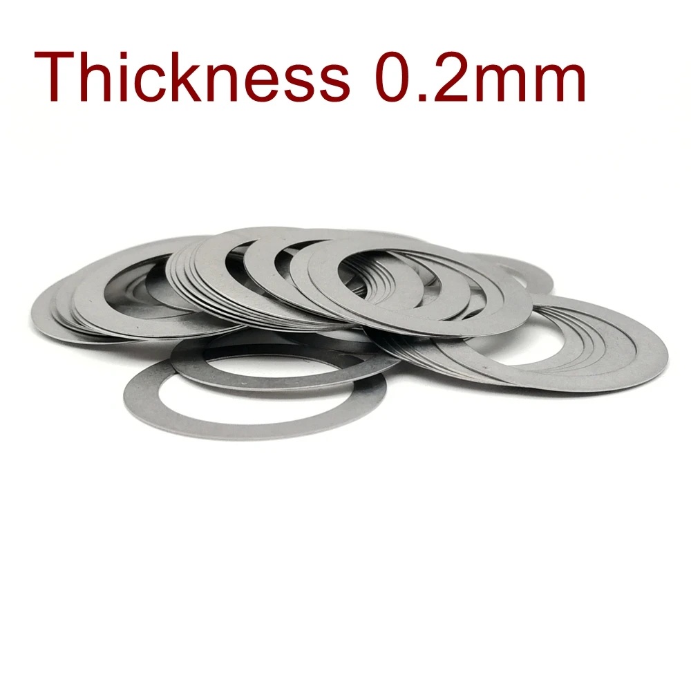 0.1 0.2 0.3 0.5 1.0 Shim Stainless Steel High Precision Ultrathin Adjusting Plain Flat Washer Axle Bearing Spacer Gasket M3-M8 stainless steel washers washer gasket washer gasket set