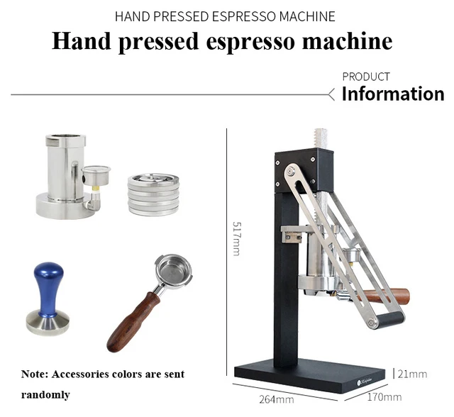 Espresso Coffee Maker Hand Press Manual Coffee Machine Unplug Manual  Espresso Extraction 58mm Handle