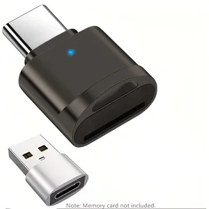 Universal TF and Micro SD Card Reader with Type C USB Adapter
