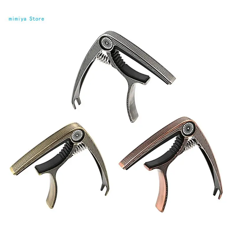 

pipi for Creative Electric Guitar Capo, Capo for Acoustic Guitar, 2 In 1 Zinc Alloy Tunings Clip for Electric Guitar Clip Tun