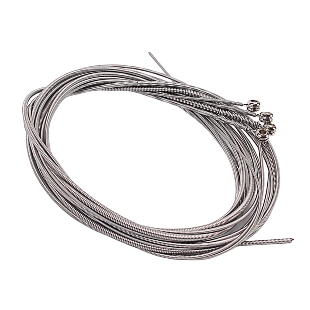 

Струны для басов, струны для гитары, стальные электрические детали, аксессуары, углеродные металлические запасные никелевые струны с плоской обмоткой