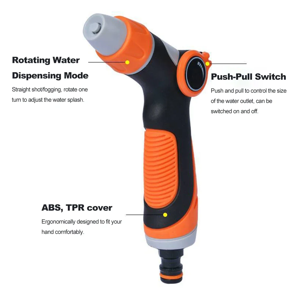 Irrigation Garden Watering Gun Thumb Control Water Hose Nozzle Sprayer Hose Spray Nozzle Garden Spray Irrigation Watering Nozzle