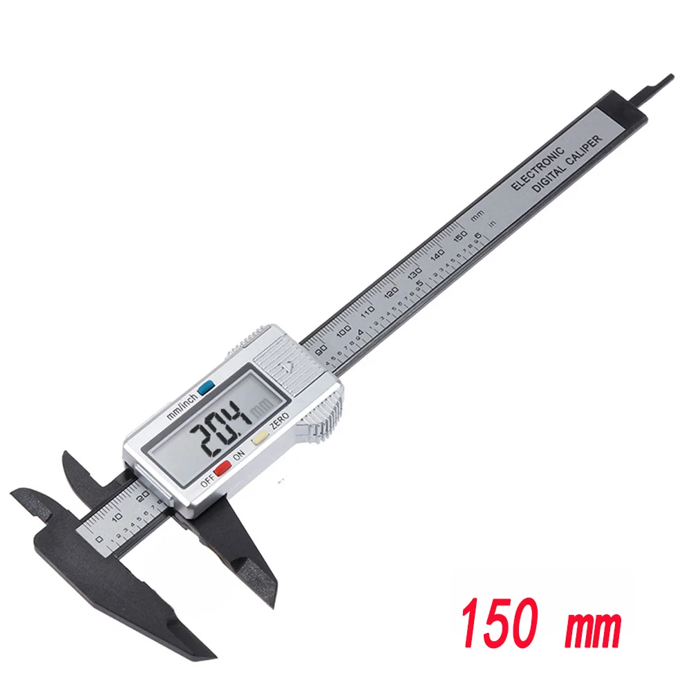 caliper types 150mm 100mm Electronic Digital Caliper Carbon Fiber Dial Vernier Caliper Gauge Micrometer Digital Ruler Measuring Tool inch micrometer Measurement & Analysis Tools