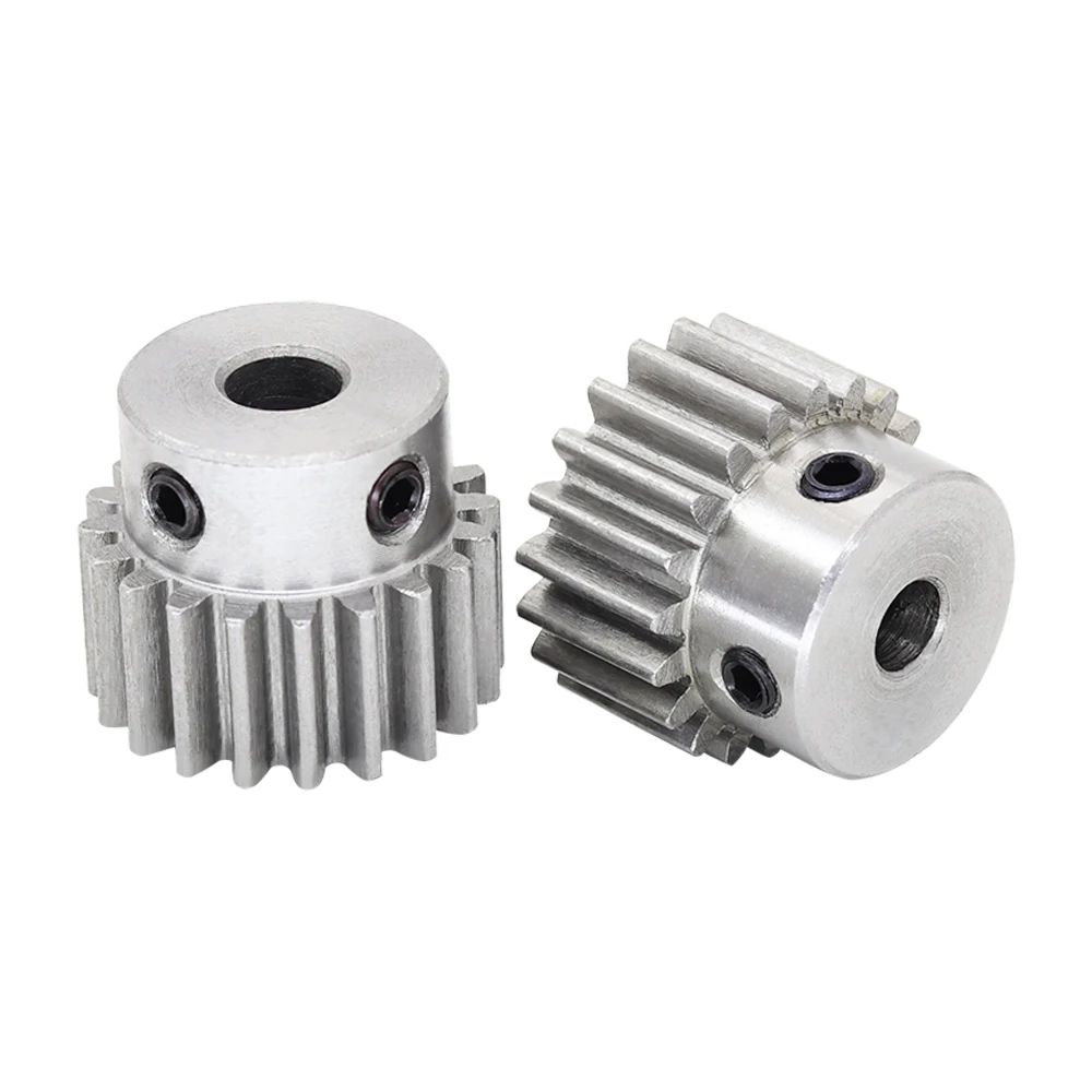 1 Piece 1M20T Spur Gear Bore 4/5/6.35/7/8/10/12/12.7 mm Motor Gear Low Carbon Steel Material High Quality metal for motor