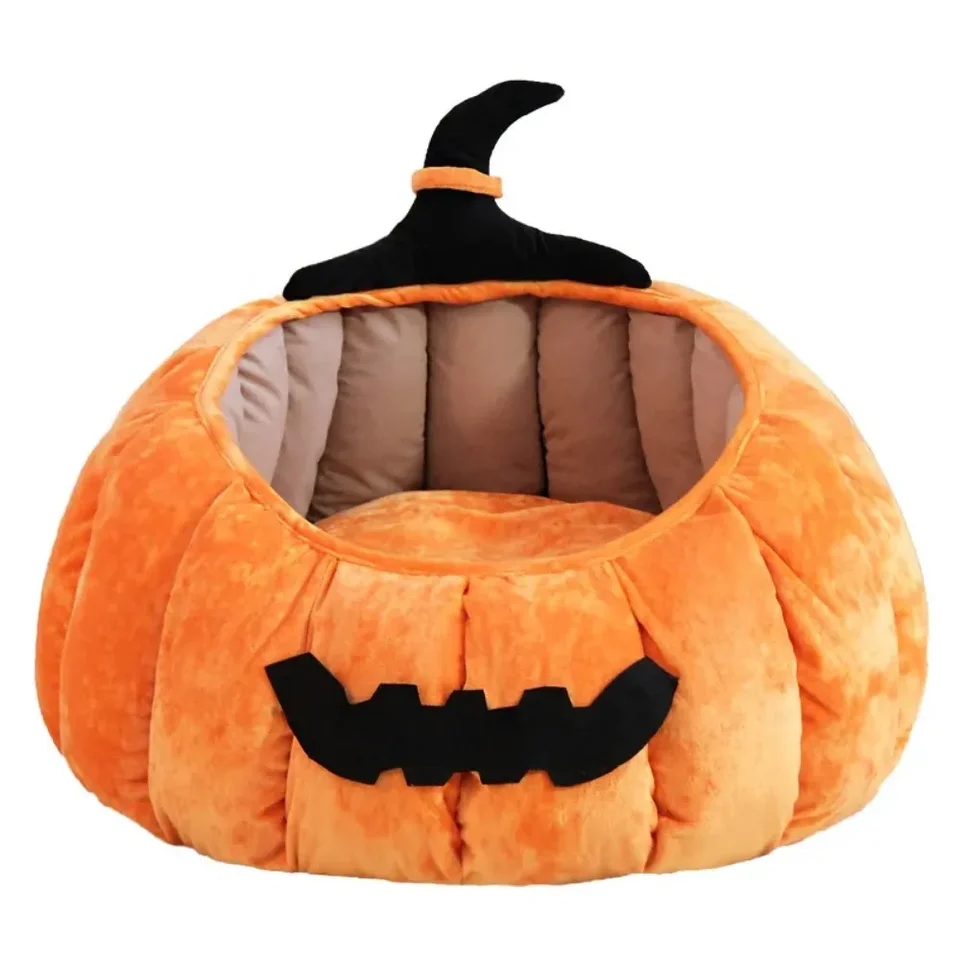 Cat Beds AJKSFHIU For Indoor Cats,Pumpkin Cat House,Cute Pumpkin