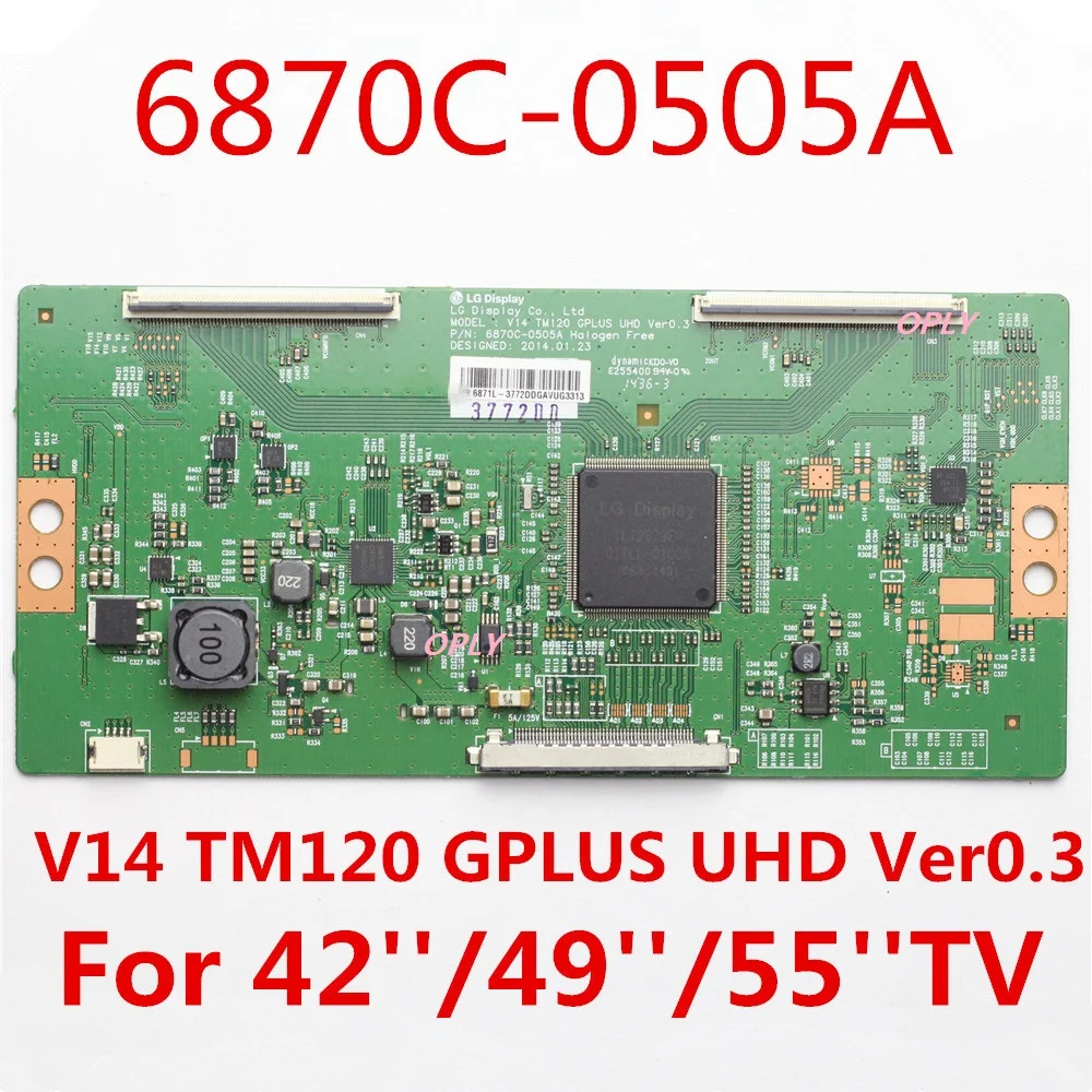 

A Tcon Board 6870C-0505A V14 TM120 GPLUS UHD Ver0.3 42 ''49'' 55 ''TV Board 6870C 0505A Board t-con для телевизора, оригинальная логика