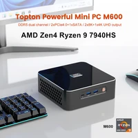 Morefine M600 Mini PC Gamer AMD Rzyen 9 7940HS 7 7840HS 7735HS 2xDDR5 2xPCIe4.0 Dual 2.5G LAN Gaming Mini Computer WiFi6 BT5.2 1