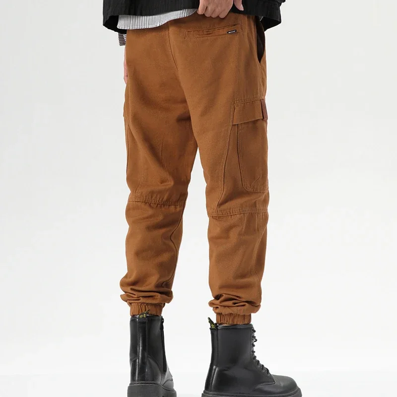 New 2024 Cargo Pants Men Jogging Pants Male Slim Fit Spring Autumn Solid Color Outdoor Hip Hop Trousers Streetwear Men Pants