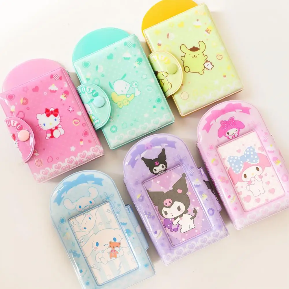 

Sanrio Hellokittys Photos Storage Card Kuromi Cartoon Cinnamoroll Anime My Melody Photo Display Holder Bus Card Case Pendant Toy