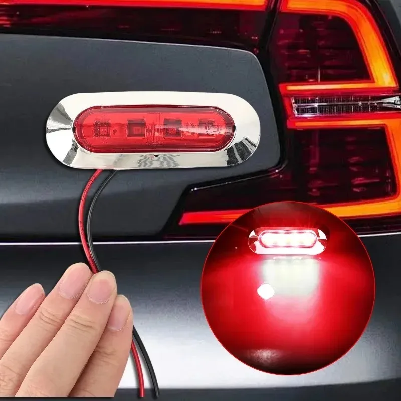 Marine Warning Light 12V Waterproof LED Strobe Beacon for Boat Yacht Universal Anti-Corrosion Emergency Light for Deck Vehicle