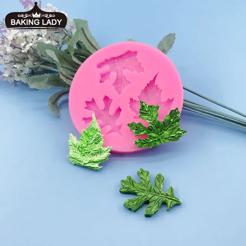 

Autumn Maple Leaf Shape Silicone Mold Fondant 3D Cupcake Candy Chocolate Cake Decoration Baking Tool Moulds DIY Clay Resin Art