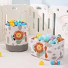 Folding Storage Basket Linen Storage Fabric Wardrobe Office Bedroom Closet Toys Laundry Basket With Handle Storage Organizer new 1