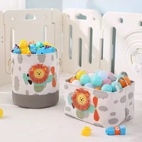 Folding Storage Basket Linen Storage Fabric Wardrobe Office Bedroom Closet Toys Laundry Basket With Handle Storage Organizer new 1