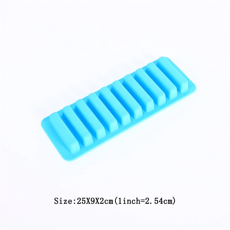10 Grids Stick Shape Ice Tray Non-Stick Easy Release Push Popsicle Out Cylinder Silicone Ice Cube Tray Jelly Chocolate Mold ice mold