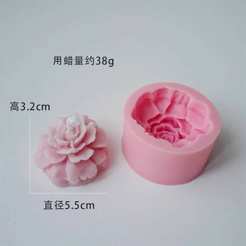 Different Flower Candle Moulds Tulip Cherry Blossoms Peony Rose Scented Candle  Silicone Mold Handmade Soap Lotus