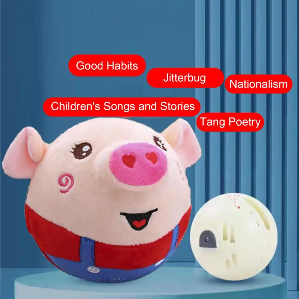 Kids Plush Jumping Animal Toy Educational Talking Pig Rooster Hamster Puppy Rabbit Plush Interactive Toy Toddlers Birthday Gift plush toys electric interactive toy
