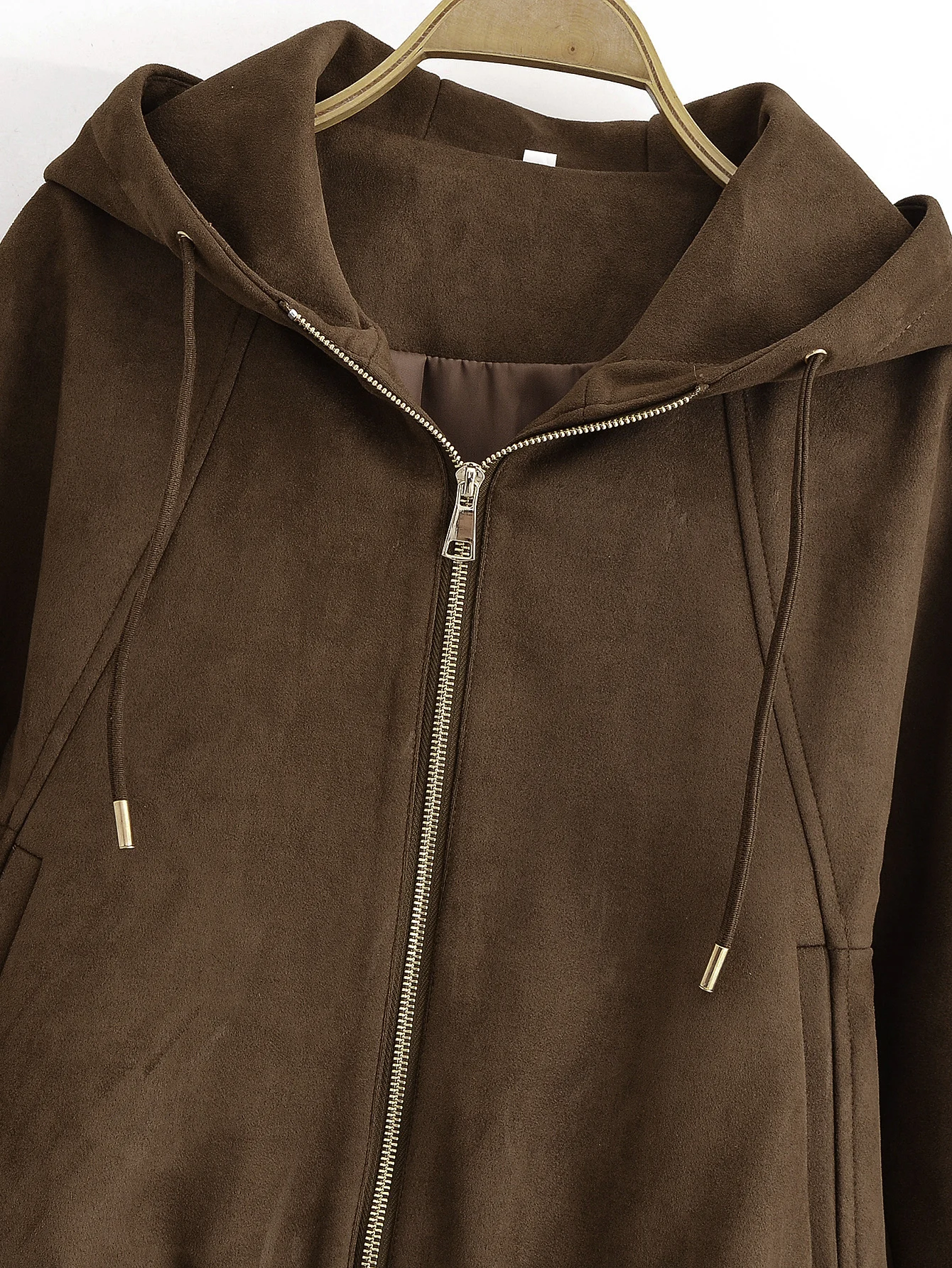 Women Autumn Winter Short Jacket Coat Casual Hoodies Simple Versatile Loose Zipper Coat Fashion Vintage Female Hooded Sweatshirt