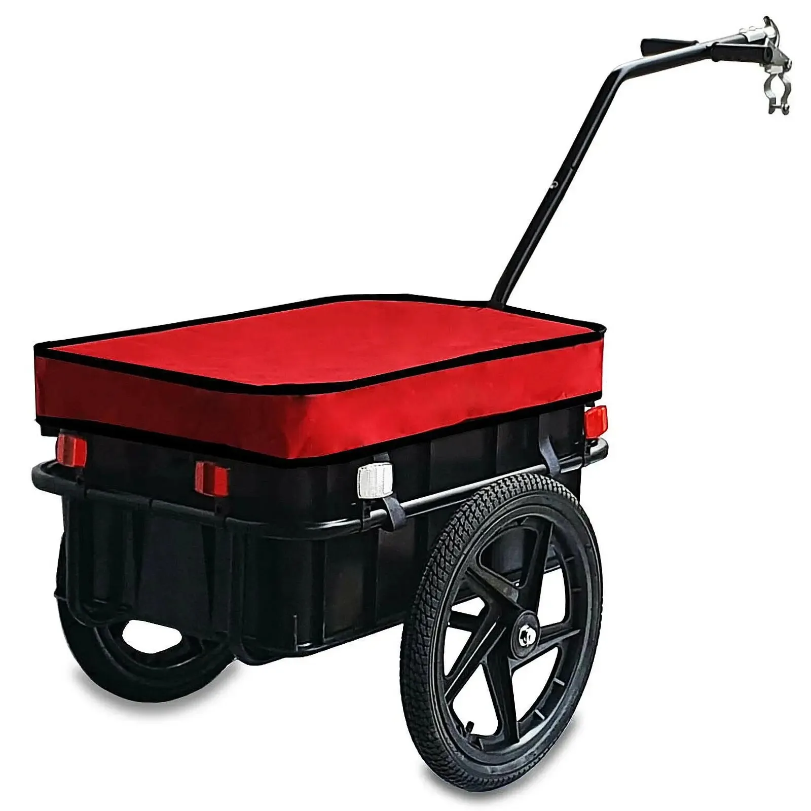 Bike Cargo Trailer Universal Bicycle Wagon Cart Travel Transport Towable Pet Cart for Outdoor Camping Pinic Shopping Trips