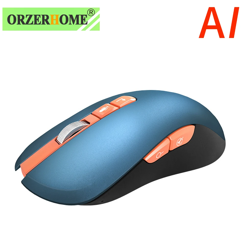 

ORZERHOME AI Translation Voice Mouse Rechargeable Wireless 2.4G Mouse Voice Typing Control Game Mice for Office Computer Laptop