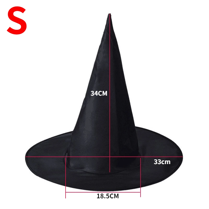 Halloween Folds Witch Wizard Black Hat Party Cosplay Costume Headgear Devil Cap Props Decoration Supplies for Adult Women Men images - 6