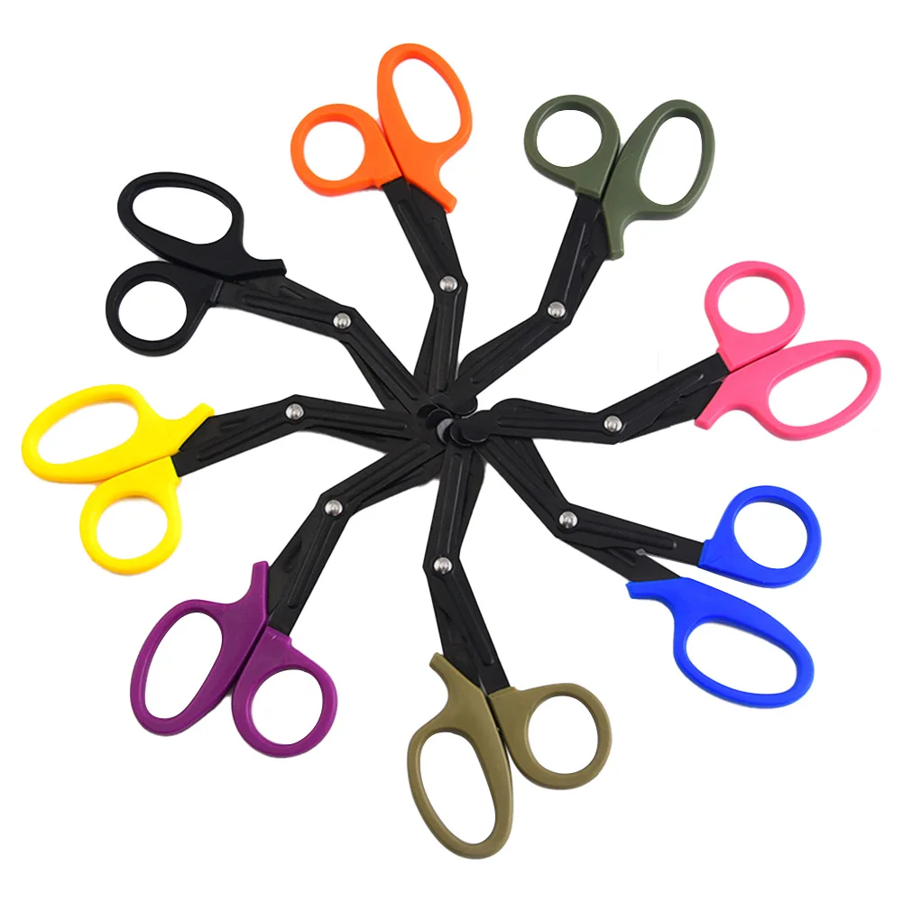Edc Military Regulation Emt Thin-tooth Survival Rescue Scissors First Aid Canvas Scissors Field Survival Equipment 6