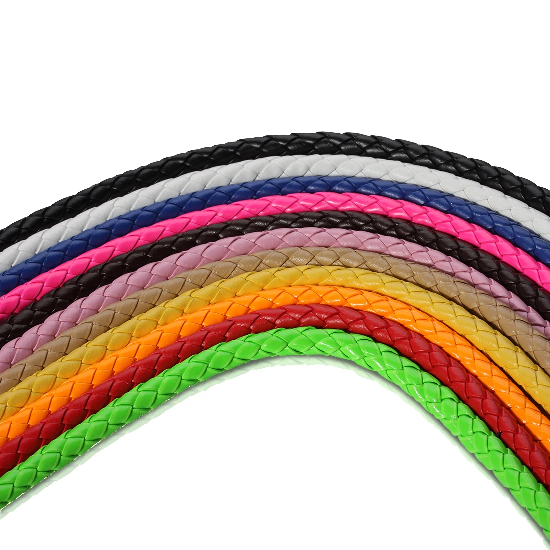 5yards/roll 6mm PU Woven Leather Rope For Handmade DIY Clothing Bracelet Bags Strap Keychain Making Accessories