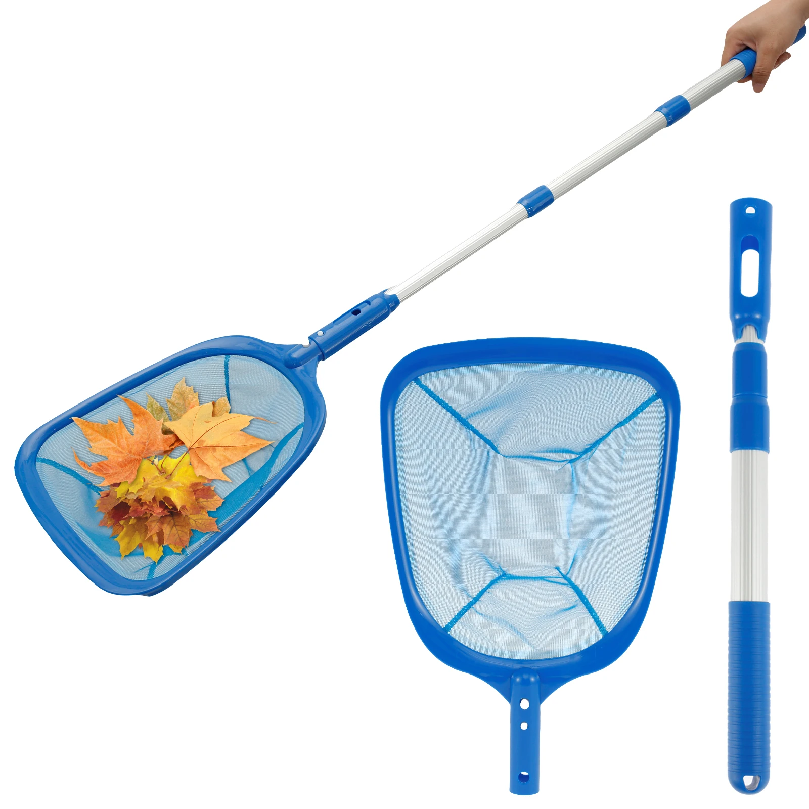 

Новый скиммер для бассейна от 44 до 88 см, телескопическая алюминиевая стойка, сетка для бассейна, тонкая сетка для очистки листьев бассейна, профессиональная