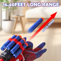 AIUAZA Spider Gloves Web Shooter Toy For Kids - 15 Darts, Plastic Cosplay Launcher Glove, Hero Movie Launcher, Wrist Toy Set, 3