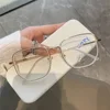 Myopia Glasses Anti Blue Light  White Korean Style Large Frame Glasses Fashion Girls Transparent Glasses Leopard Glasses 6