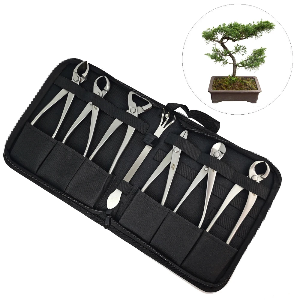Bonsai tool Set Kit Stainless Steel Bonsai Scissors Knob Cutter Jin Pliers Trunk Splitter Garden Pruning Styling Tools