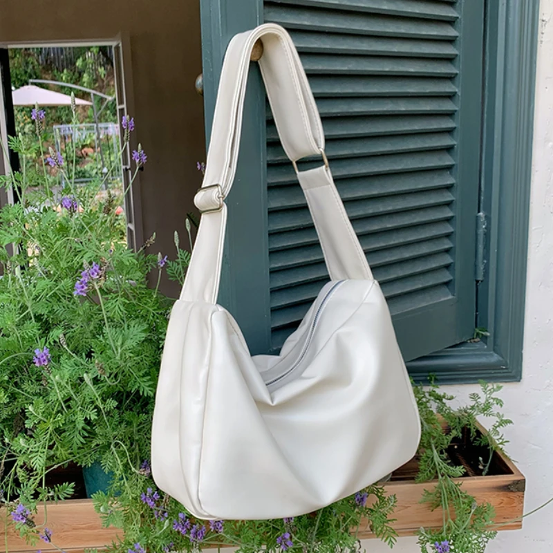 

Solid Color Messenger Bags for Women Fashion Simple Ladies Shoulder Crossbody Bag Casual Female Travel Tote Underarm Handbags