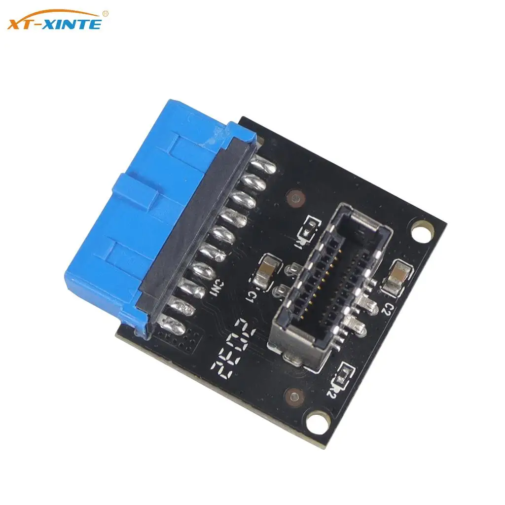 C 타입 전면 패널 소켓, USB 3.0, 19 핀-TYPE-E 20 핀 헤더 확장 어댑터, 마더보드 PC 커넥터 라이저 카드용, USB3.1