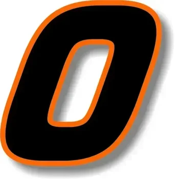 Car Sticker Exterior Accessories Car Custom Race Number Square Font Black with Orange Border Sticker Graphic 1