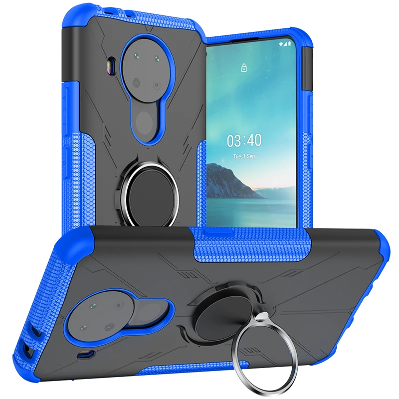 For Nokia Case Cover Magnet Ring Holder Stand Heavy Duty Armor