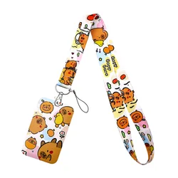 Charming Capybara Neck Strap - Brown Animal Lanyard (5)