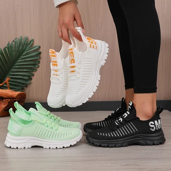 أحذية نسائية كاجوال منصة شبكية أحذية رياضية عصرية للصيف في الهواء الطلق فاخرة للجري أحذية تنس عصرية برباط للزوجين 4