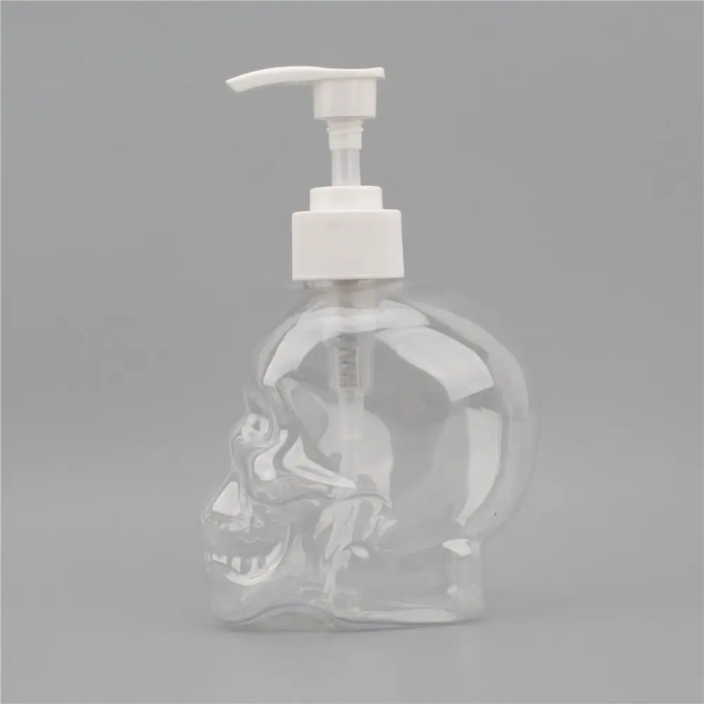 Creative Skull Soap Dispenser Goth Style 350ml Black Transparent Reusable Soap Dispenser Halloween Household Bathroom Hardware 4