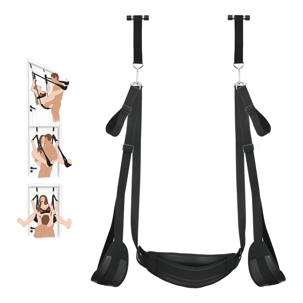 BDSM Door Sex Swing Sex Toys Bondage Slave Slings Hanging Door Handcuffs Leg Restraints Spreader Adult Toys for Women Couple sex toys sex swings