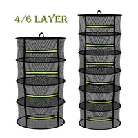 4/6 Layer Herb Hanging Drying Net Breathable Herb Drying Net with Zipper Foldable Hanging Mesh Basket for Herbs Flowers Fish Nut 1
