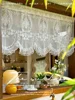 French Korean Princess Style Gauze Curtains Valance for Living Room Arch Bedroom Bay Window Cabinet Block Partition for Kitchen 2