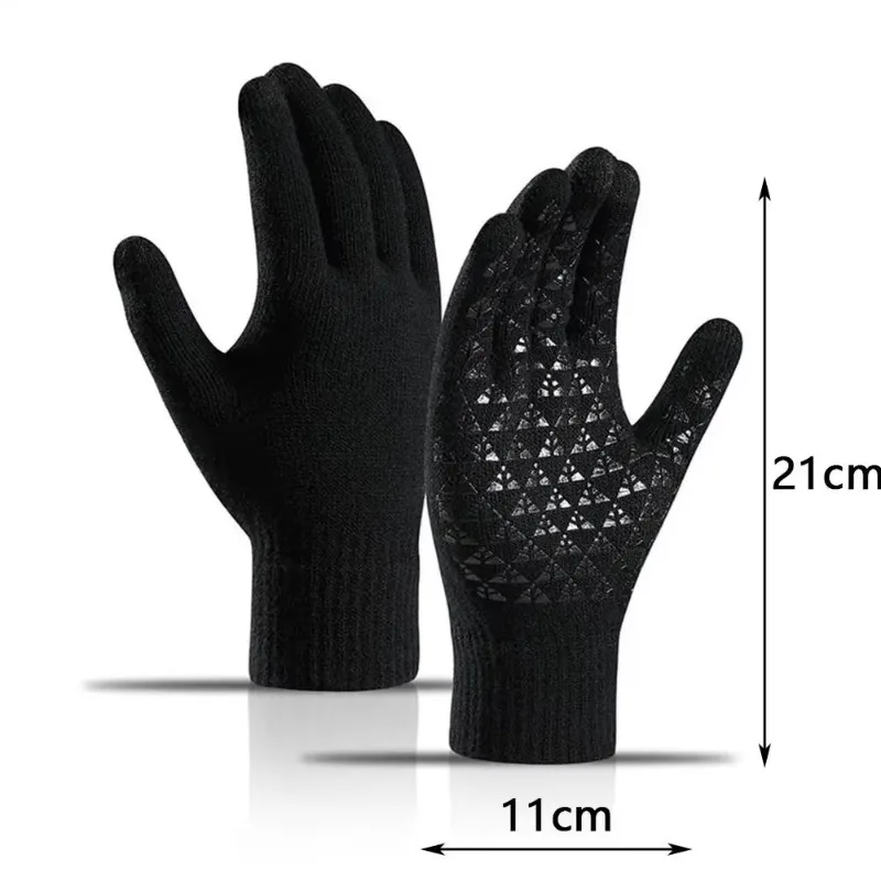 Winter Warm Touch Screen Gloves Waterproof Non-slip Thickened Knitted Gloves Suitable for Outdoor Driving Cycling and Skiing 6