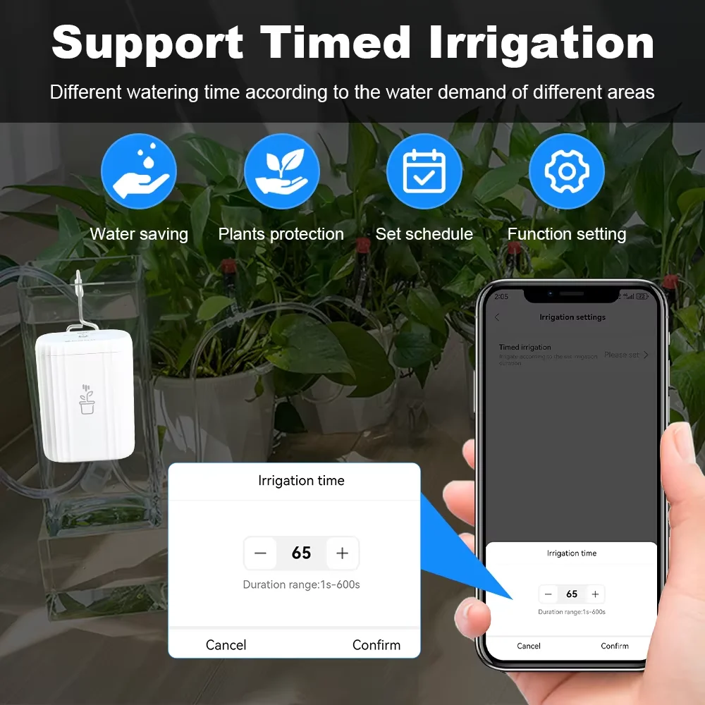 Tuya WiFi Intelligent Watering Kits Timed Automatic Drip Irrigation System Remote APP Control Auto Watering for Plants Flowers - 4