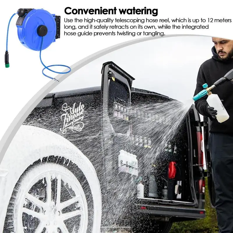 

Шланговые катушки для наружной настенной установки, шланговая катушка, сверхмощная катушка для водяного шланга для использования под открытым небом, защита от оледенения и ультрафиолета