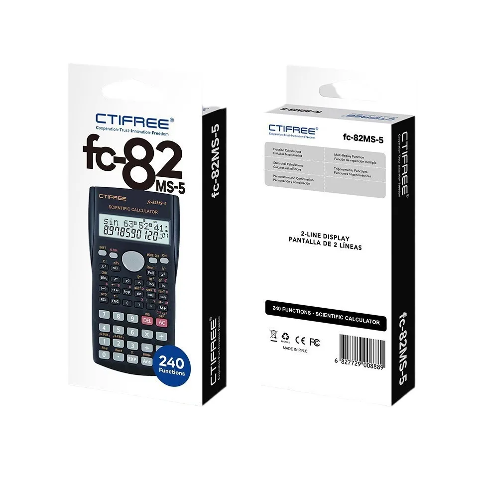 Scientific Calculator - Exam-Ready, Multifunctional, Large Display - Portable & Durable for Students