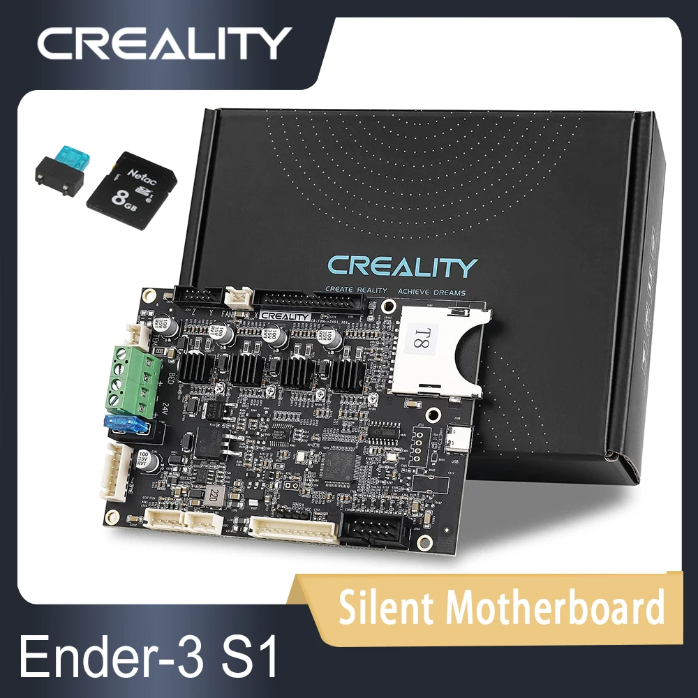 Placa-mãe Silenciosa para Creality Ender3 s1 32 Bit Mainboard Cartão sd Pacote de Fusíveis com Drivers Tmc2208 Impressora 3d Parte