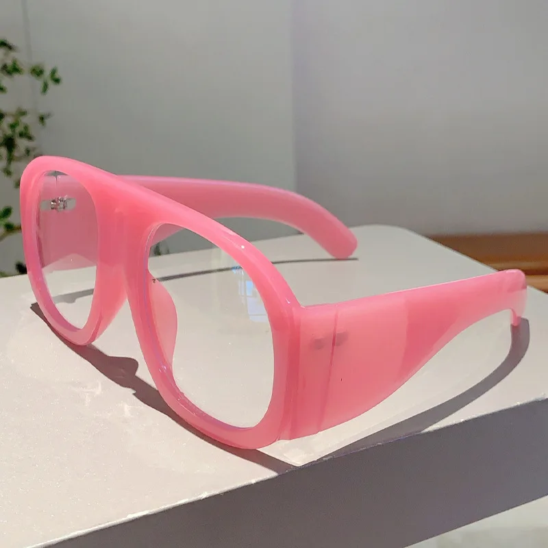 Neue übergroße quadratische breite Bein Anti Blaulicht Brillen Frauen Vintage rot Patchwork Computer Brille Rahmen Damen sexy Farben – Detail 7